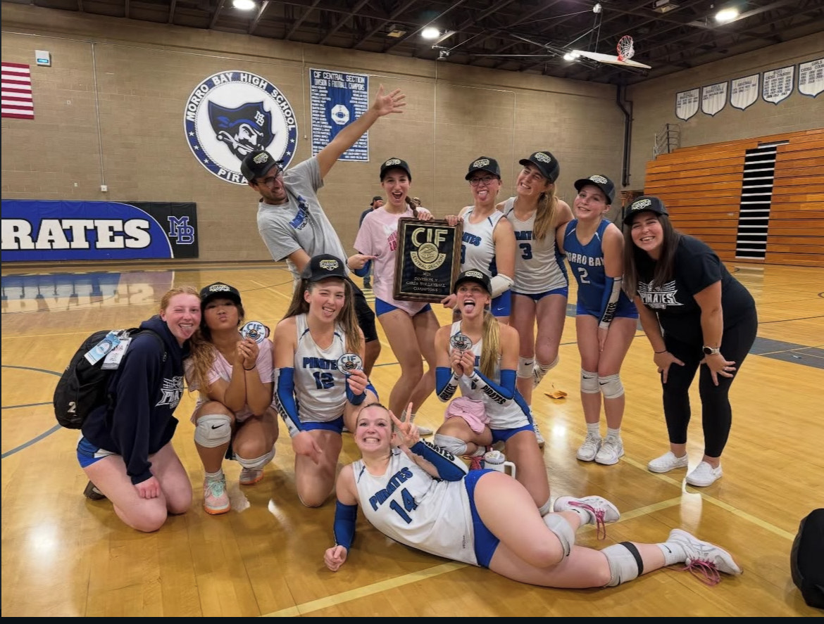Girls from the team celebrate their win
[Credit: Girls Volleyball Instagram]
