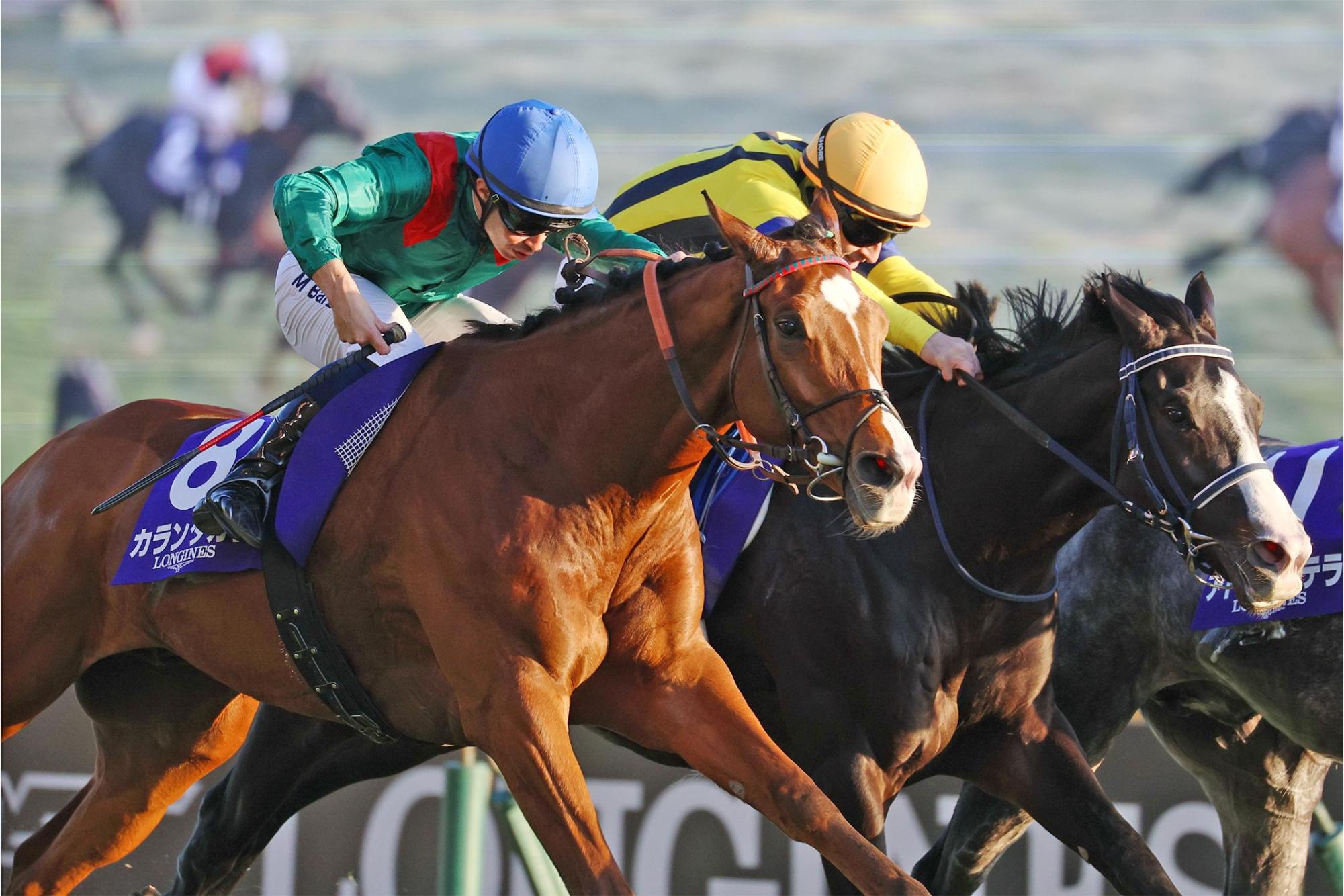 Calandagan and Masquerade Ball head towards the winning post
(Credit: K. Kuramoto)
