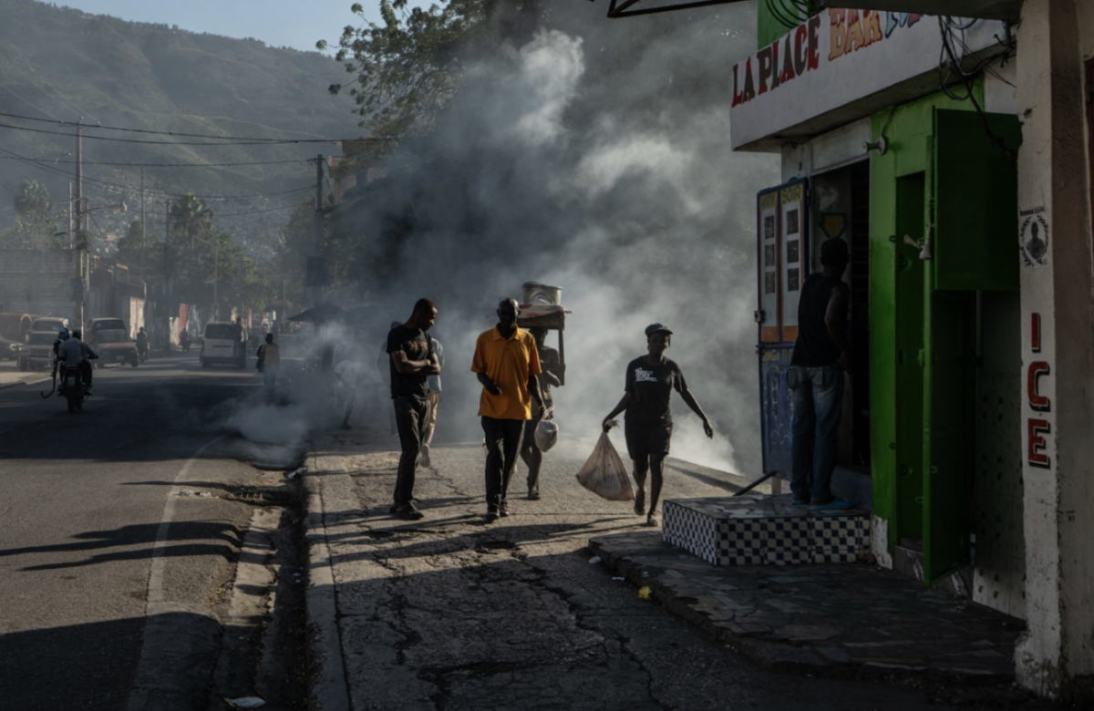 Showing the aftermath of the  gang violence (Source: ABC)
