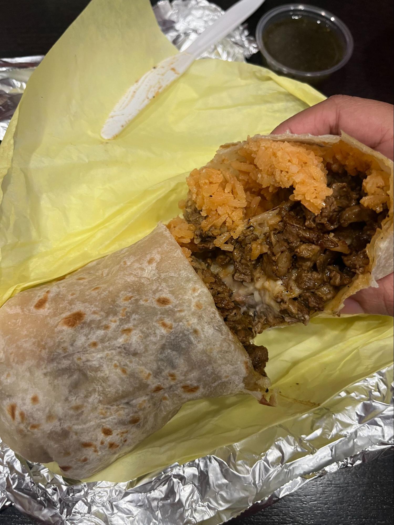 Asada Burrito from San Miguel 
(Credit: Jocelyn Ocampo-Mateo)