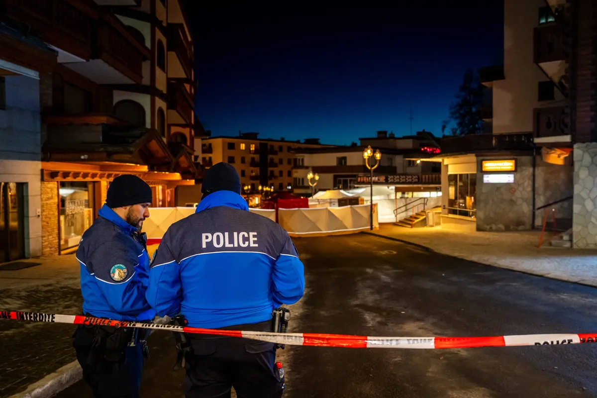 Police close off access to a street where the incident took place. 
[Credit: Maxine Schmid/AFP/Getty Images]

