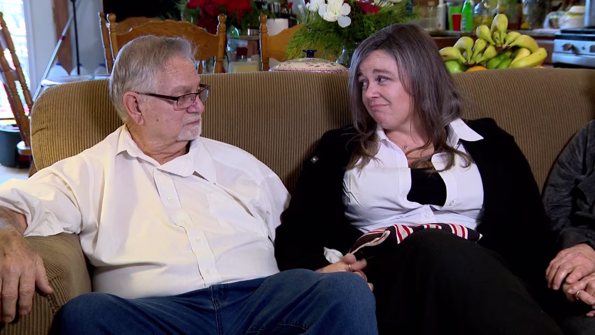 Joseph Newton and his daughter Michelle Newton reunite.
