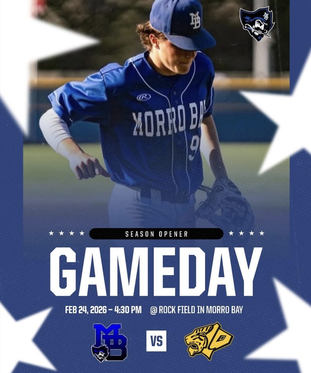 The gameday information for their opening game. (Source: Morro Bay High School Baseball Instagram)