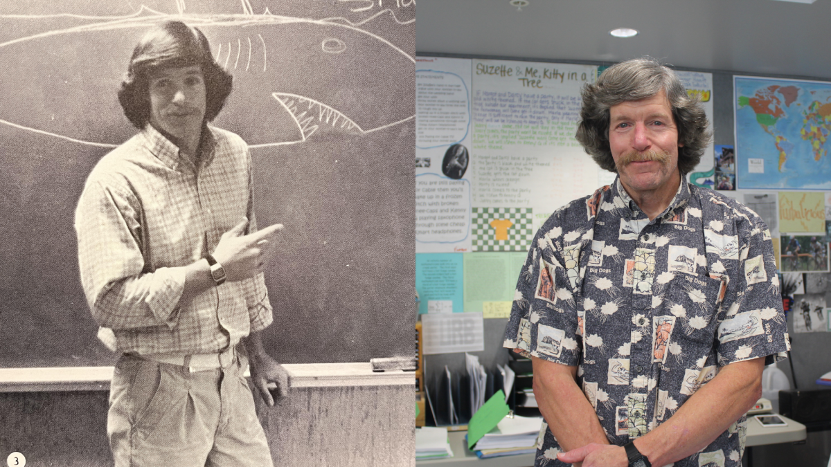 Comparison of Mr. Furbee in the mid 80s (left), and him now, 2026. 