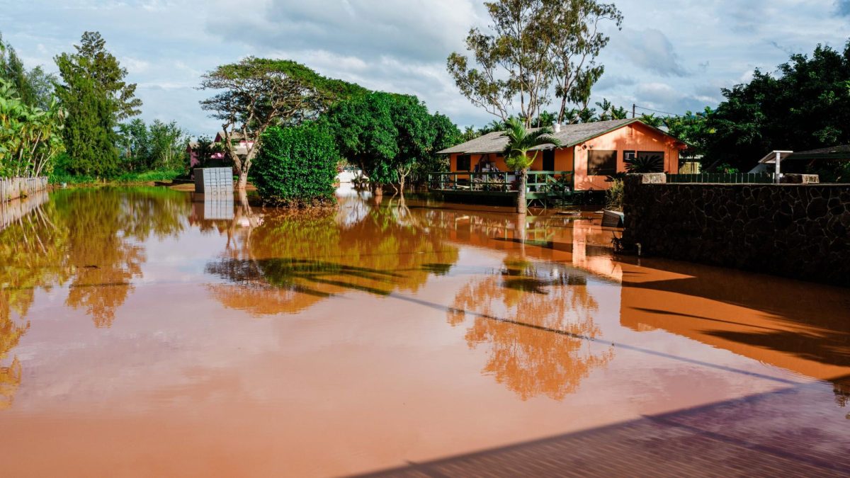 Water fills the streets in Hawaii (Source: New York Times)