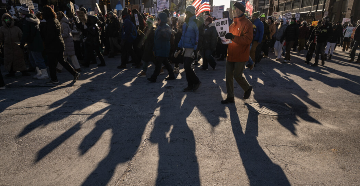 People go onto the streets of New York to protest ICE (Source: NYT)