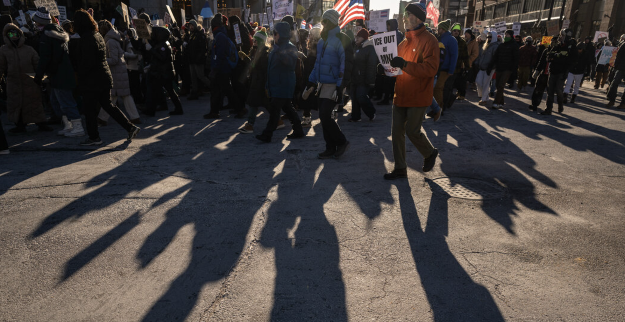 People go onto the streets of New York to protest ICE (Source: NYT)