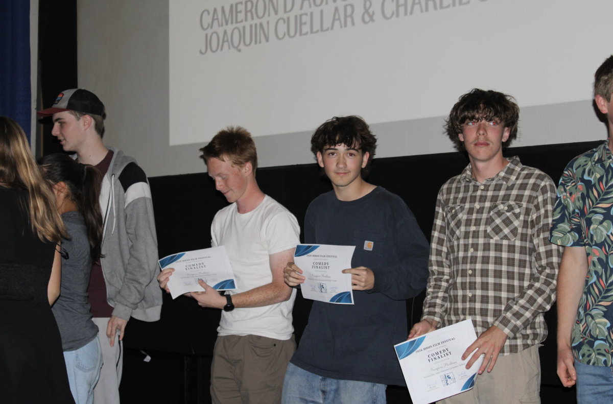 Film Fest Finalists showing off their awards (Photo Credit: Haley Hart)