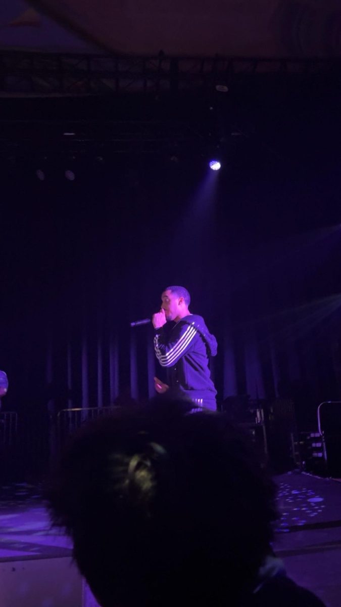 Mike Sherm performing at the Fremont theater April 19. (Photo Credit: Chava Brody)