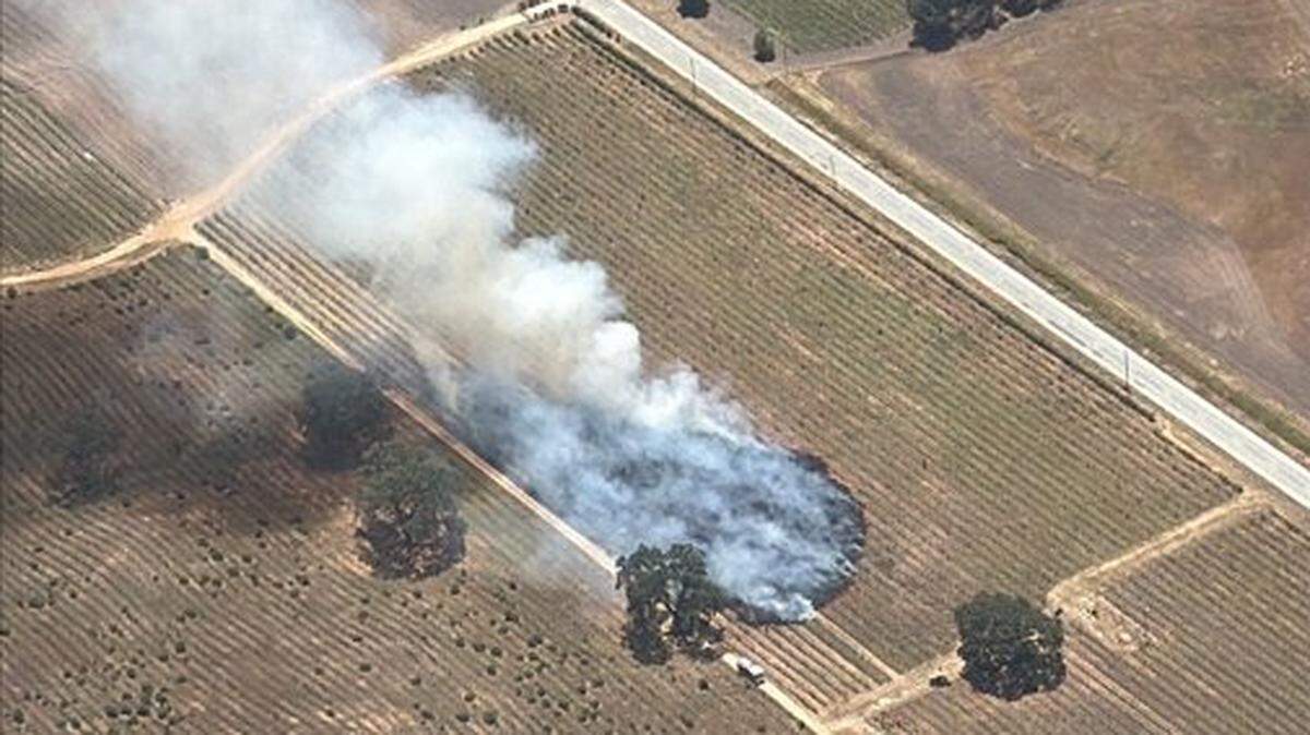 Smoke rises from the Rock Fire west of Paso Robles on Sunday, May 10, 2026 (Source: San Luis Obispo Tribune)